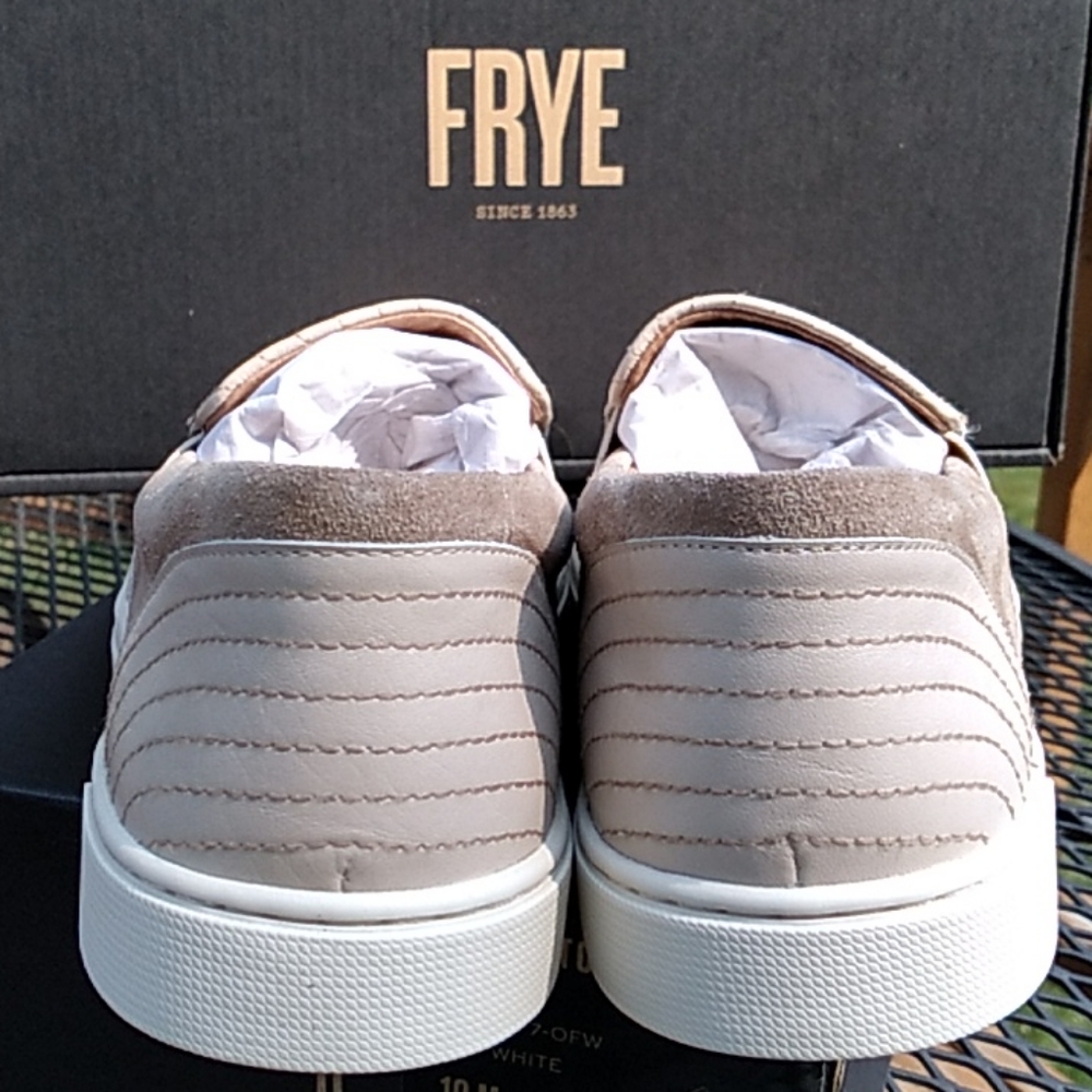 NIB Women's Frye Ivy Stitch off white shoes sz 10 - Picture 2 of 10